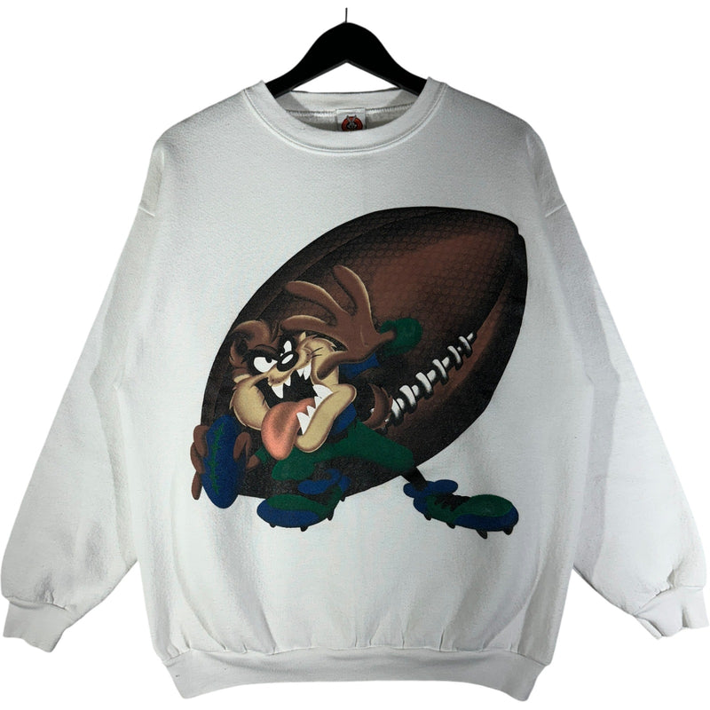 Vintage Looney Tunes Tasmanian Devil Football Crewneck 90s