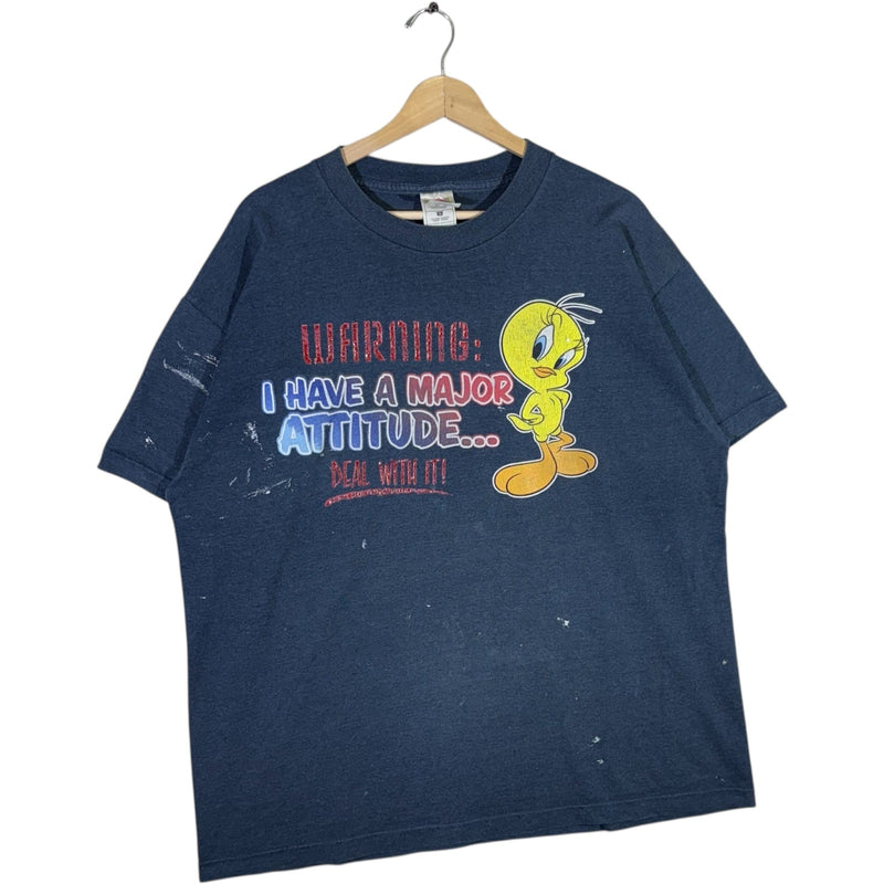 Vintage Warning I Have A Major Attitude Tweety Bird Tee