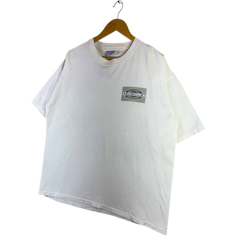 Vintage Muscle Design Police Dog Graphic T-Shirt