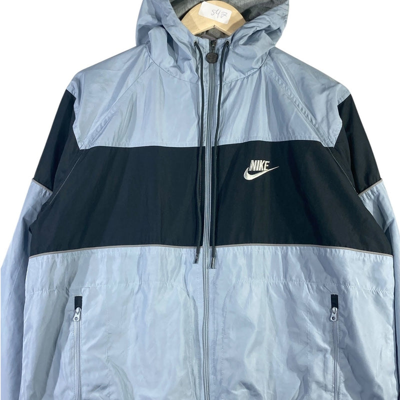 Vintage Nike Color Block Full Zip Hooded Windbreaker