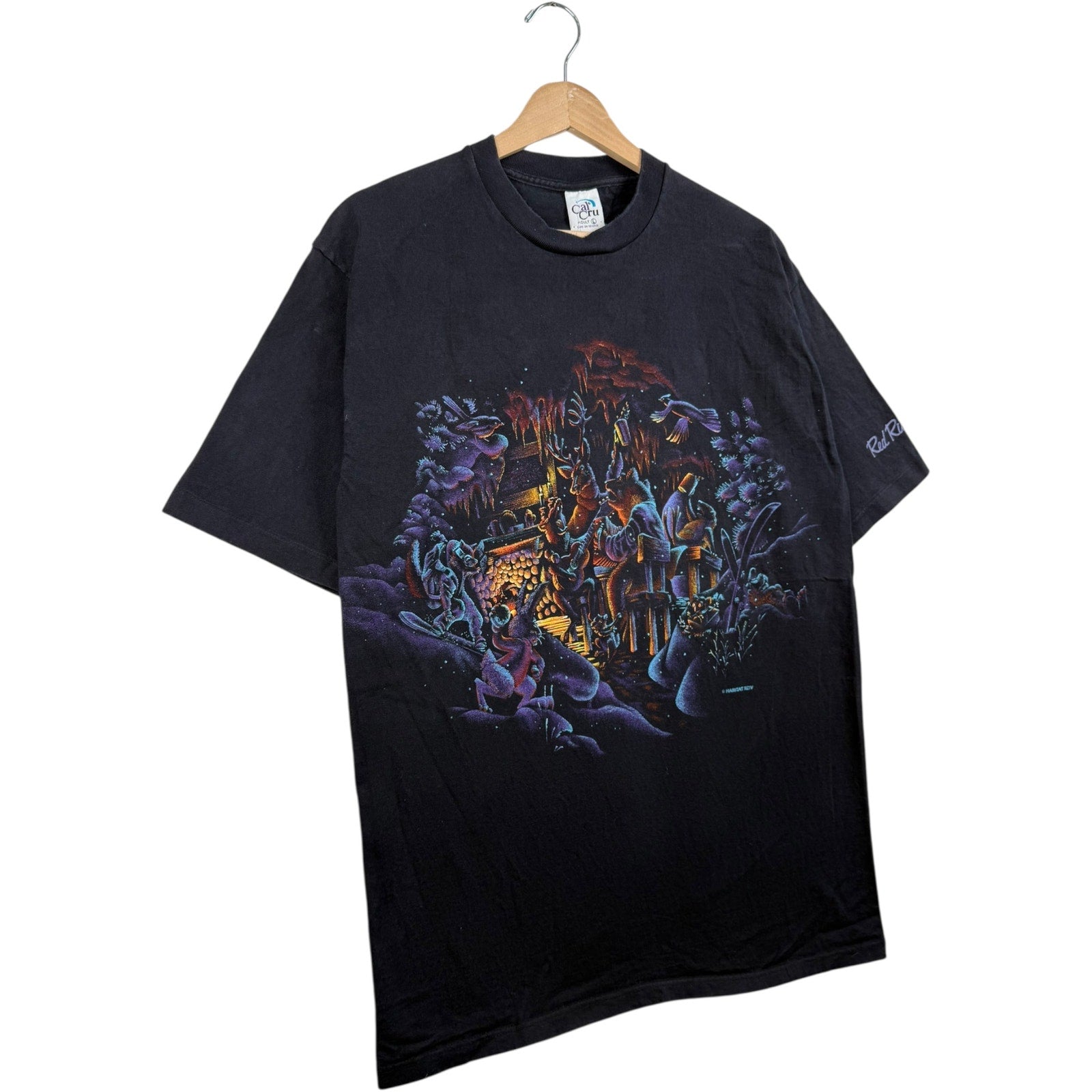 Vintage Winter Cabin Graphic T-Shirt