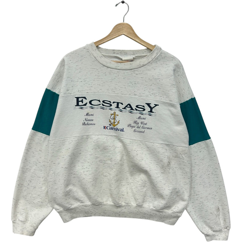 Vintage Carnival Cruises "Ecstasy" Spellout Crewneck 90s