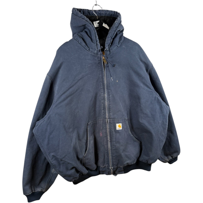 Vintage Carhartt Canvas Full Zip Hooded Workwear Jacket