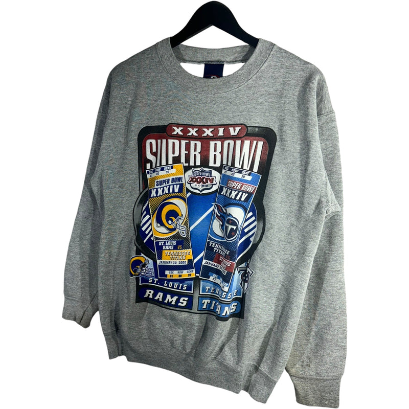 Vintage Super Bowl XXXIV Rams vs. Titans Pro Player Crewneck