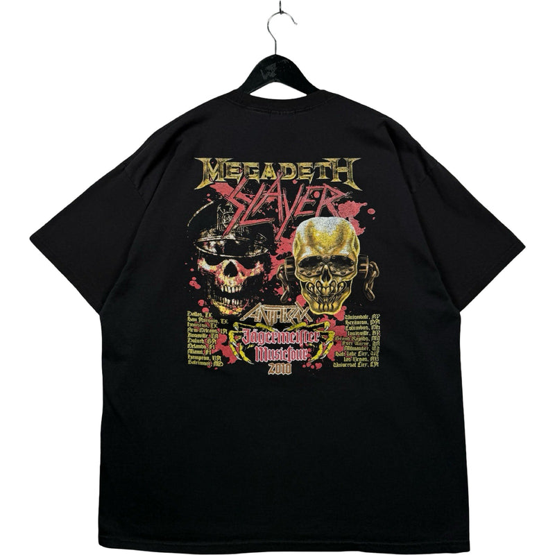 Vintage Megadeth Slayer Jägermeister Music Tour T-Shirt 2010