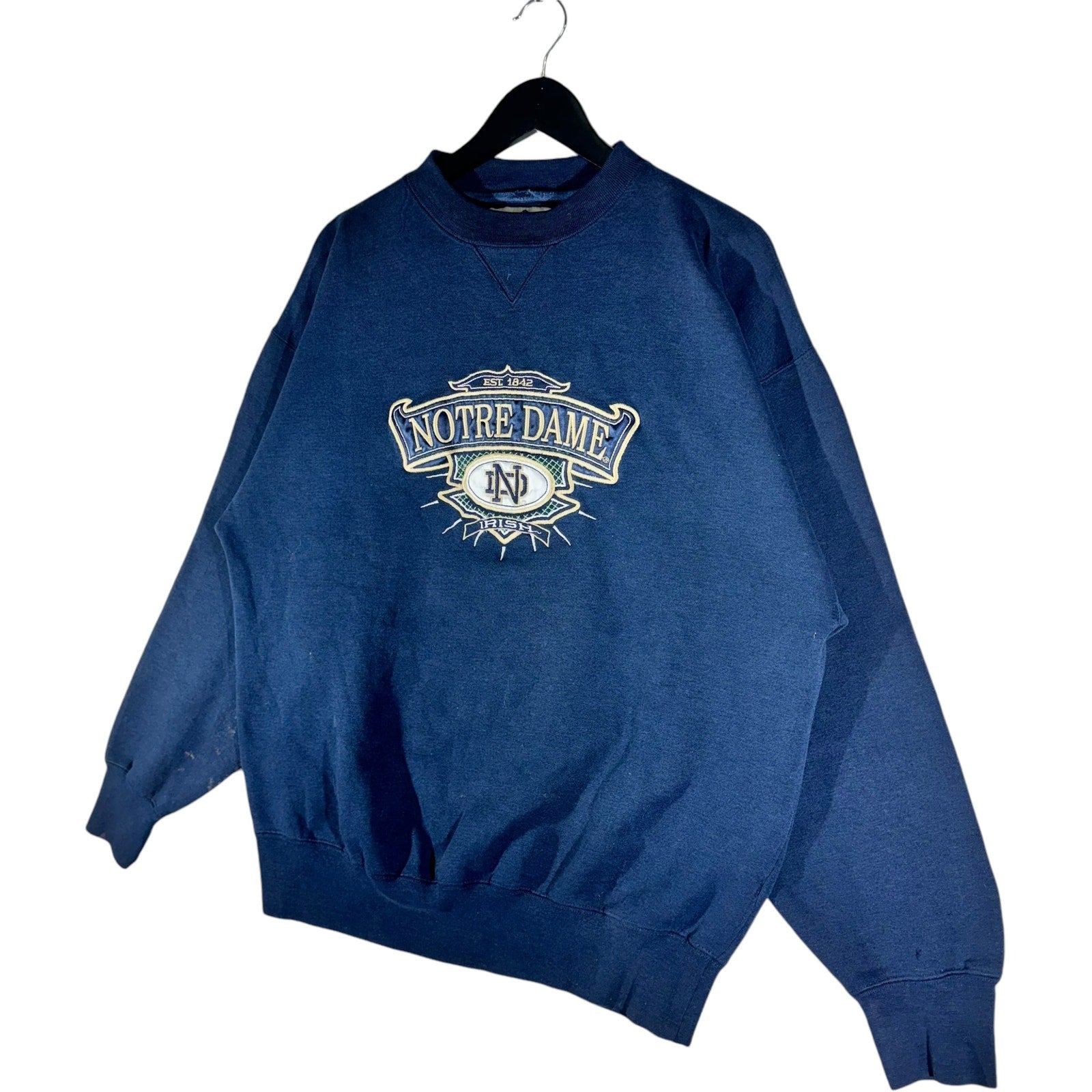 Vintage Notre Dame University Chest Logo Crewneck