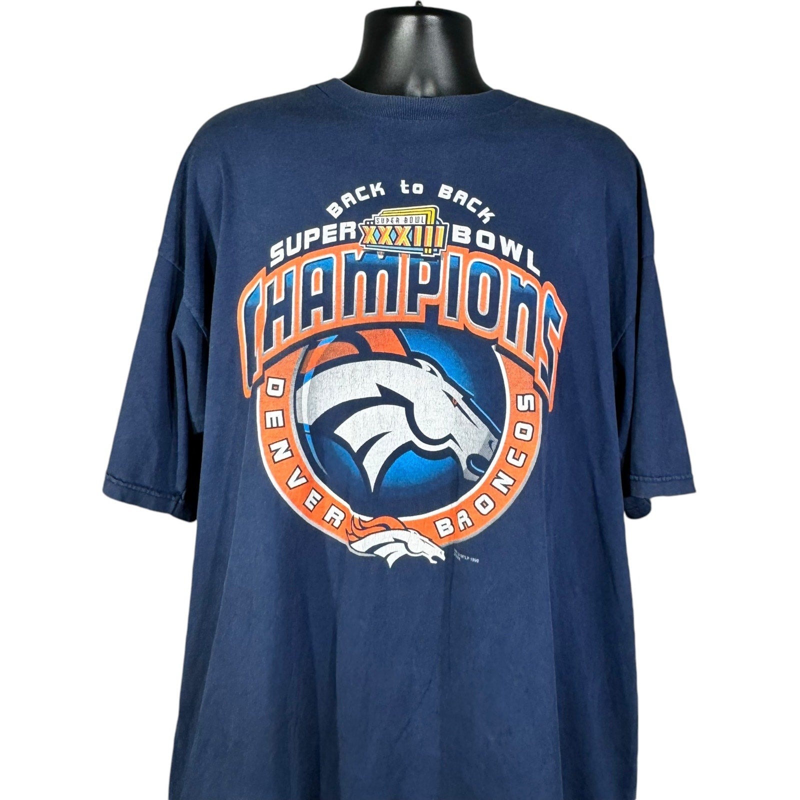 Vintage Denver Broncos "Back to Back" Super Bowl Champs Tee