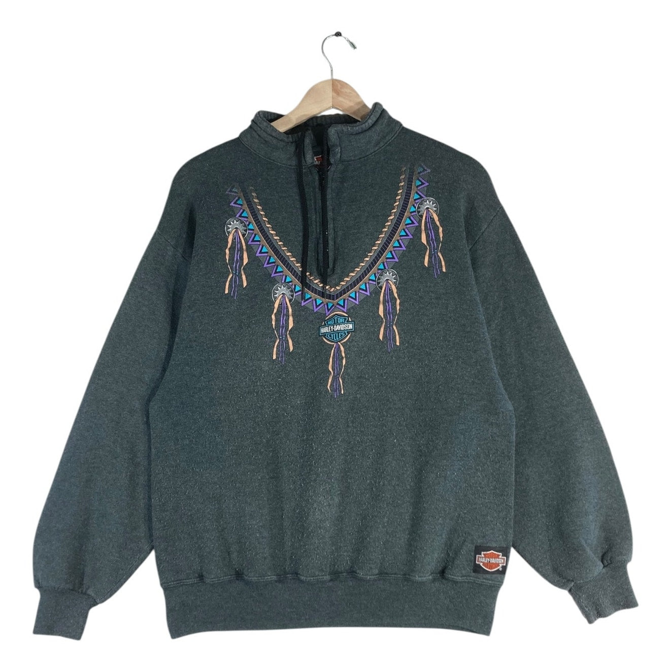 Vintage Harley-Davidson 1/4 Zip Sweatshirt
