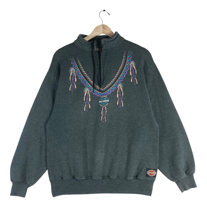 Vintage Harley-Davidson 1/4 Zip Sweatshirt