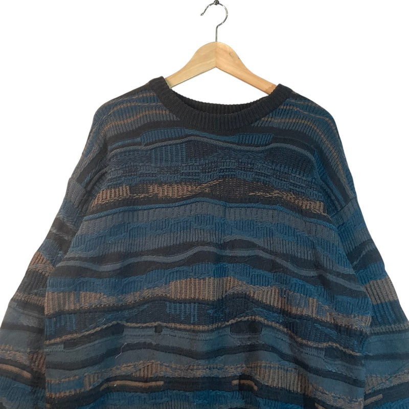 Vintage Coogi 3D Abstract Knit Sweater