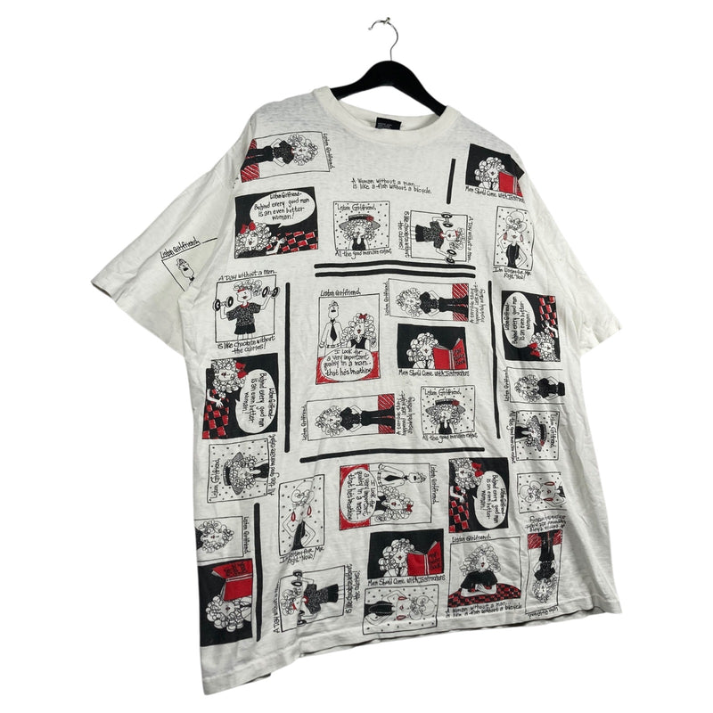 Vintage Comic Strip Graphic Short Sleeve T-Shirt