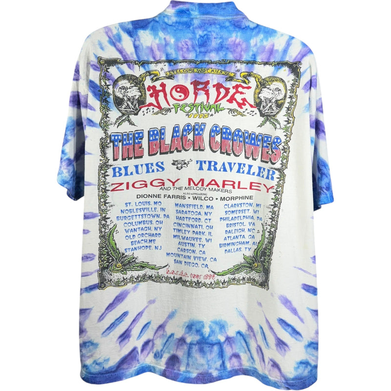 Vintage Horde Festival Summer Tour Tie-Dye Tee 1995