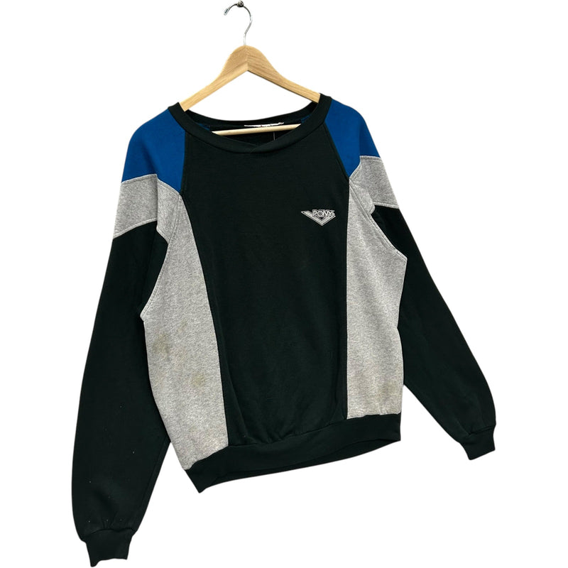 Vintage Pony Color Block Logo Crewneck 90s