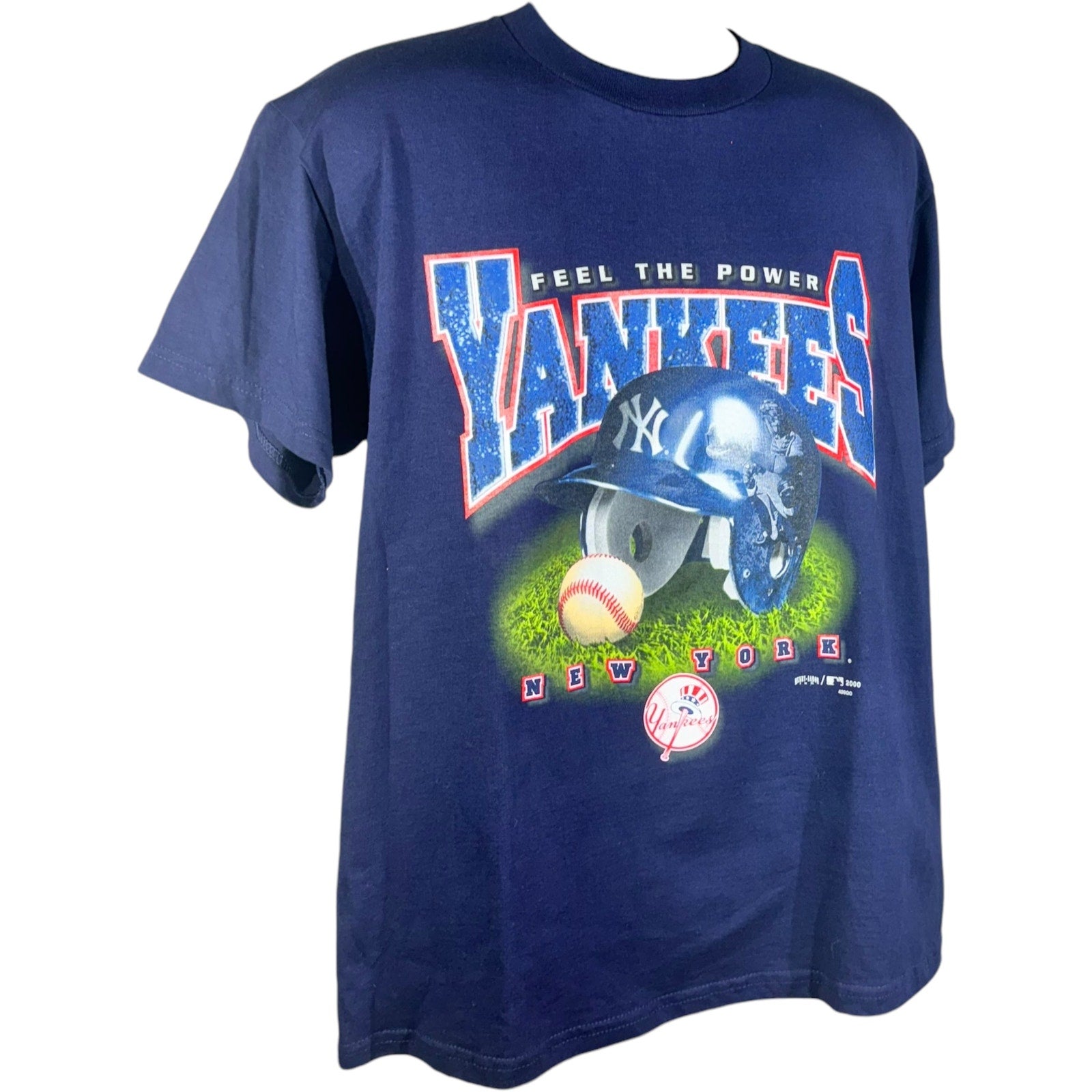 Vintage New York Yankees "Feel the Power" Helmet MLB Tee