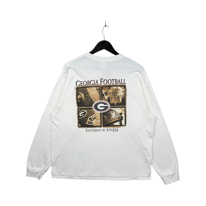 Vintage Georgia Bulldogs Football Saturday In Athens Long Sleeve