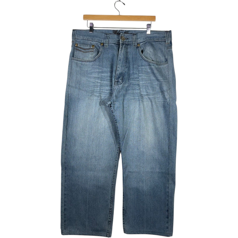 Vintage Blue Gear Wide Leg Denim Jeans 38 x 26