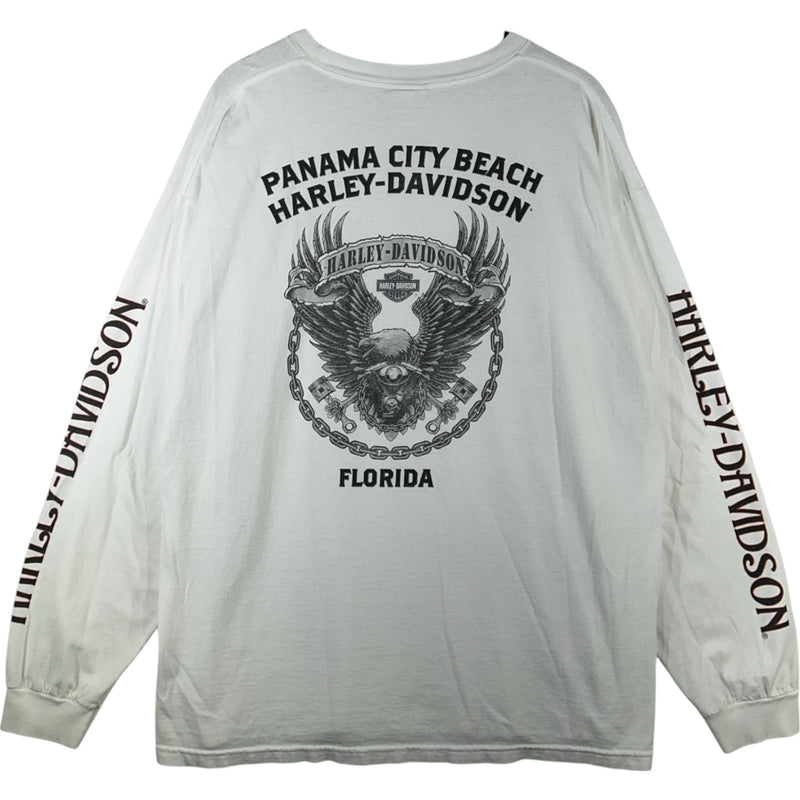 Vintage Harley Davidson Panama City Beach Eagle Long Sleeve