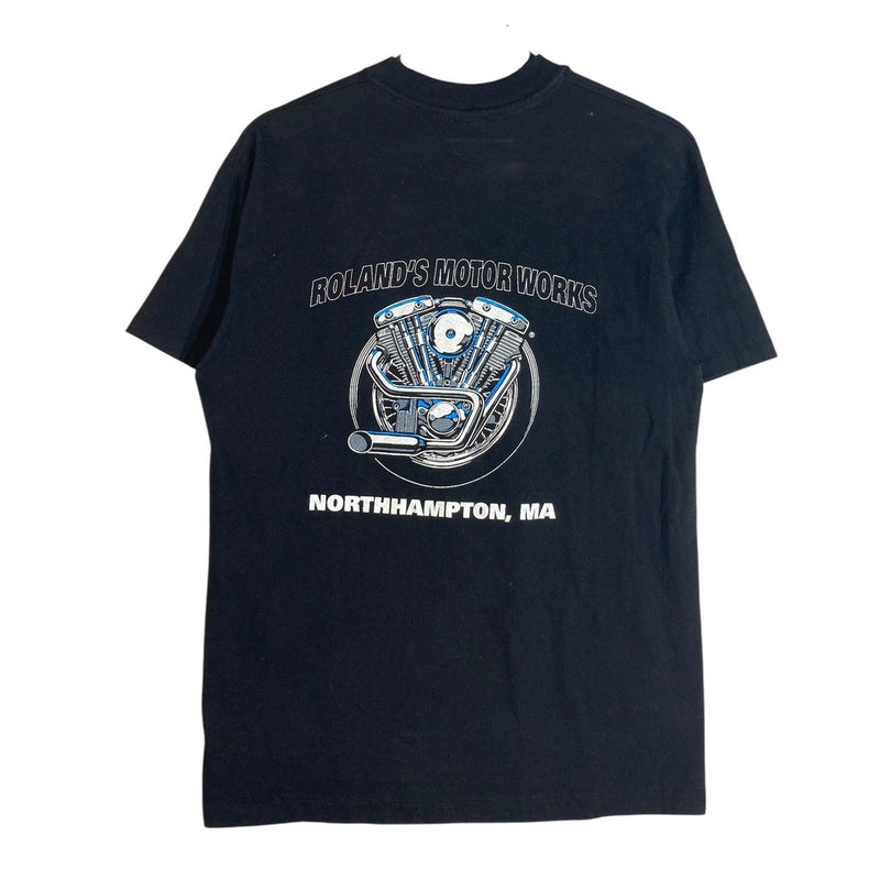 Vintage Time Warp Roland's Motor Works Biker T-Shirt