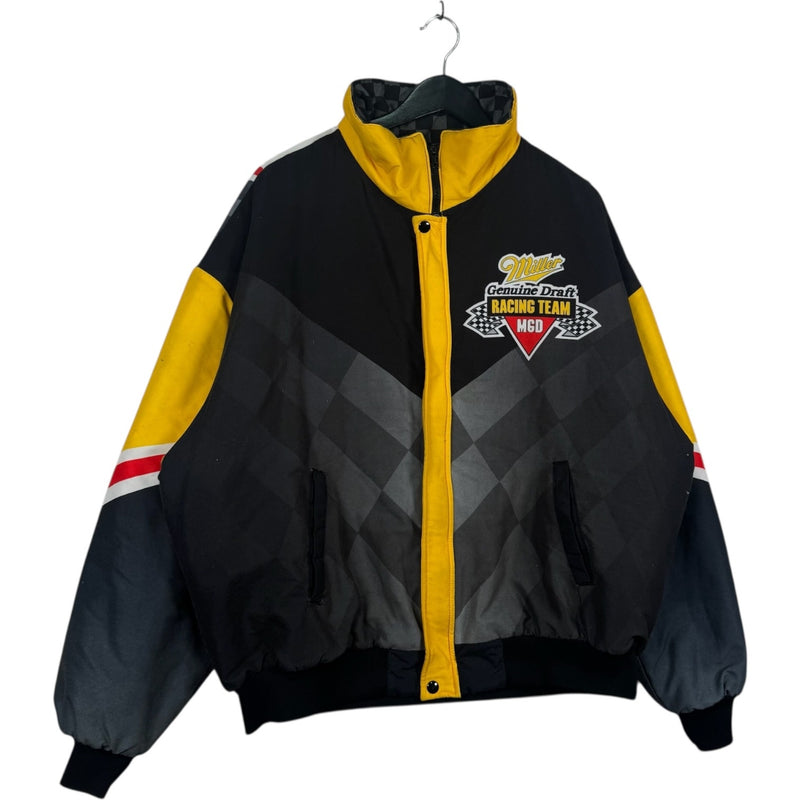 Vintage NASCAR Miller Genuine Drift Puffer Jacket
