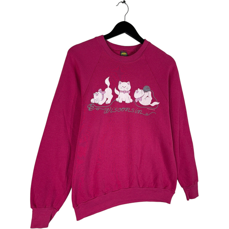 Vintage Three Kittens Wisconsin Souvenir Crewneck