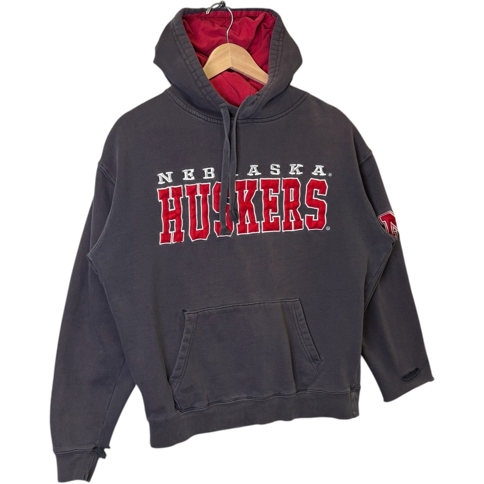 Vintage University Of Nebraska Huskers Spellout Hoodie