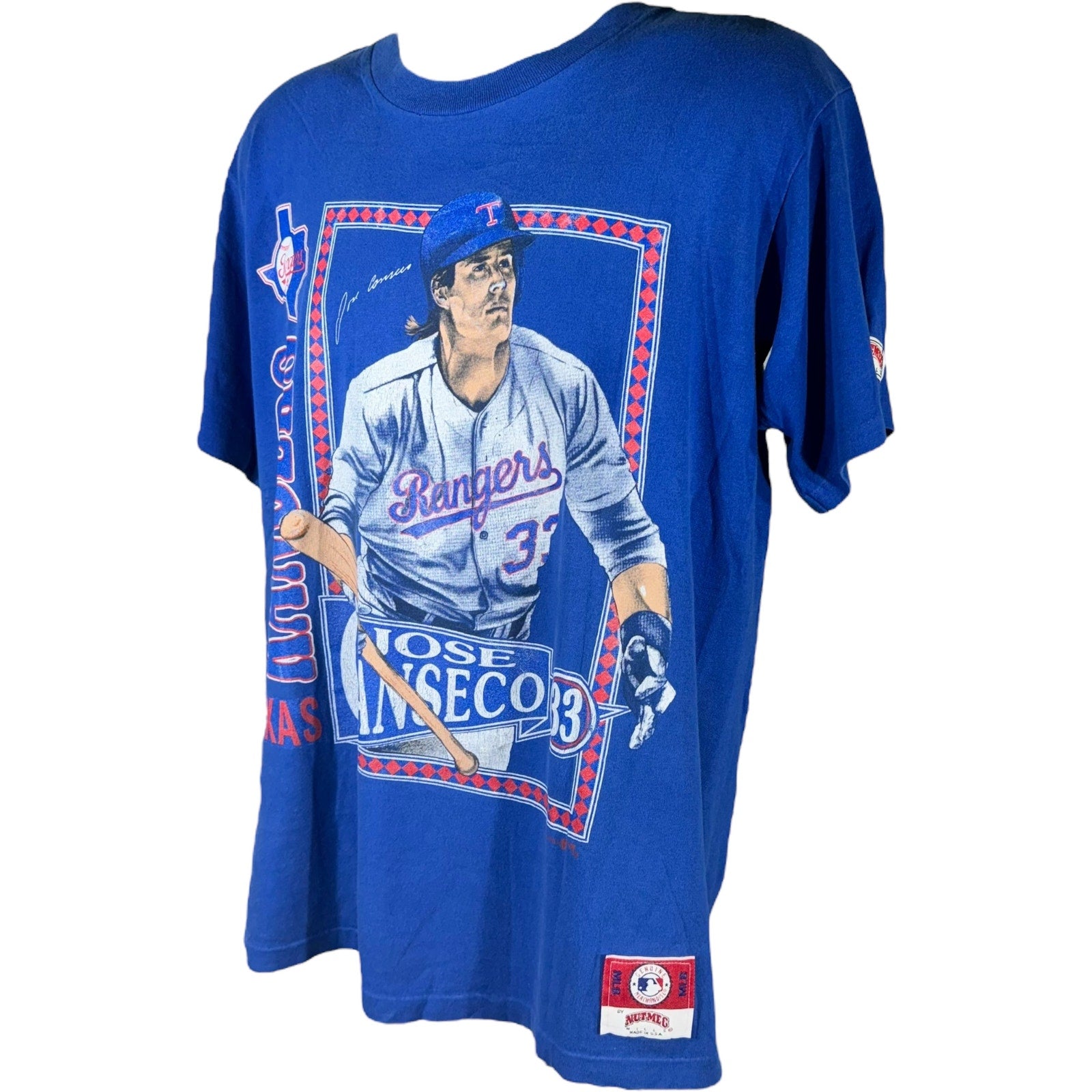 Vintage MLB Texas Rangers Jose Canseco Nutmeg Tee