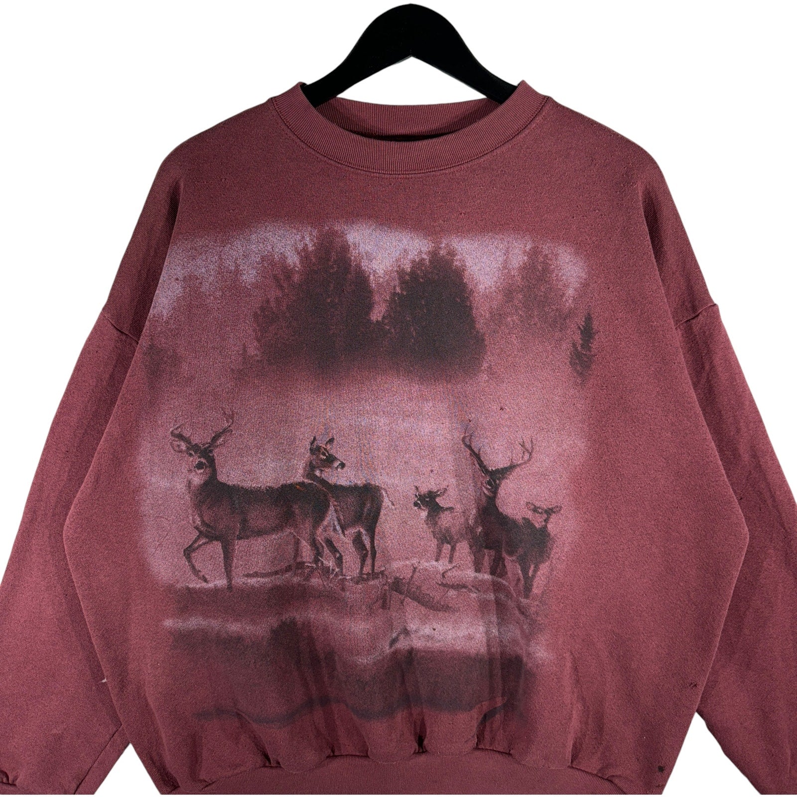 Vintage Sunfaded Deer Graphic Crewneck