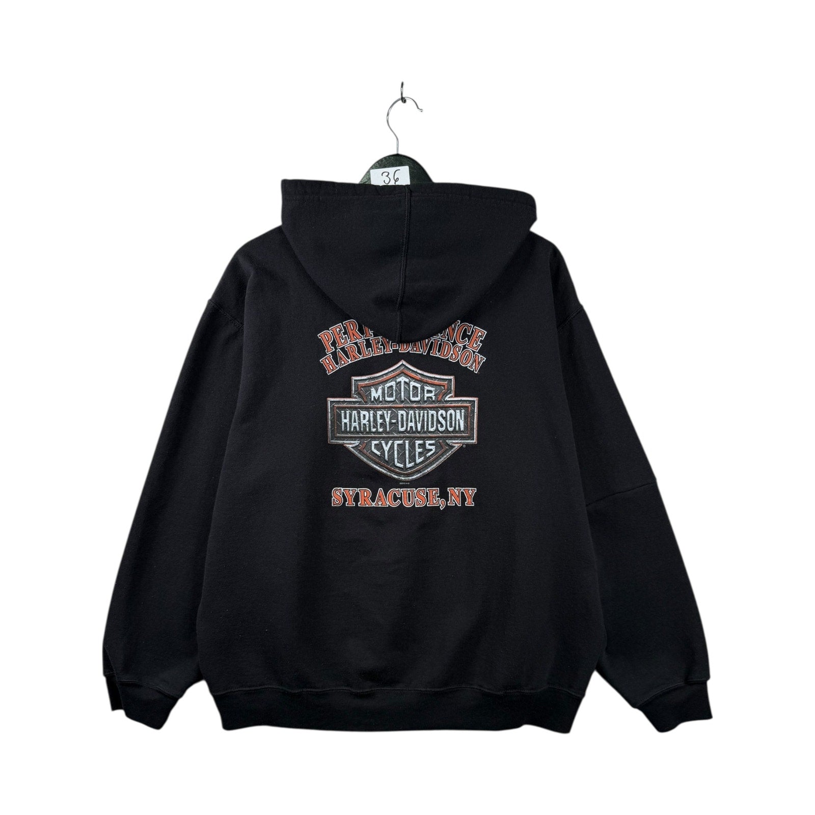 Vintage Harley Davidson Quarter Zip Pullover Hoodie