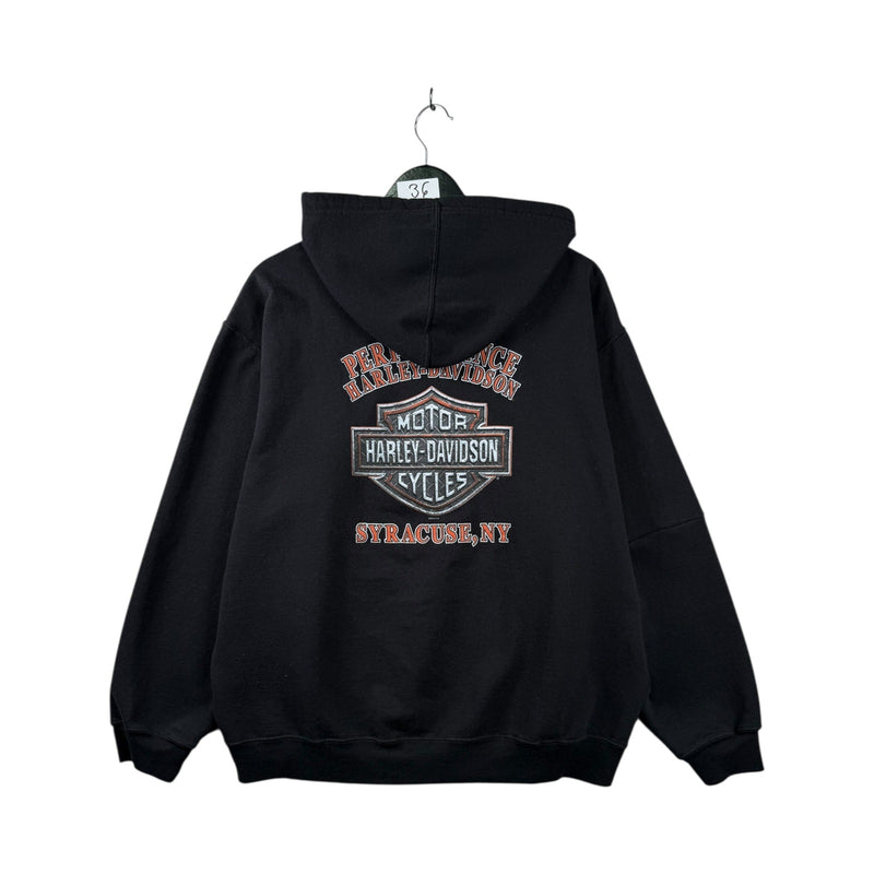 Vintage Harley Davidson Quarter Zip Pullover Hoodie