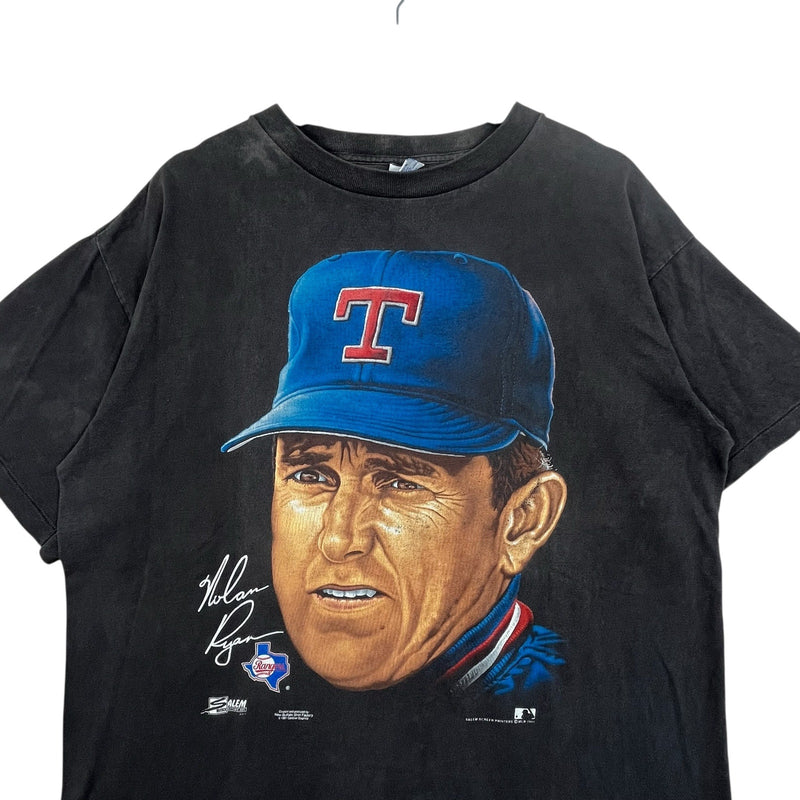 Vintage Salem Texas Rangers Nolan Ryan #34 Portrait MLB Tee