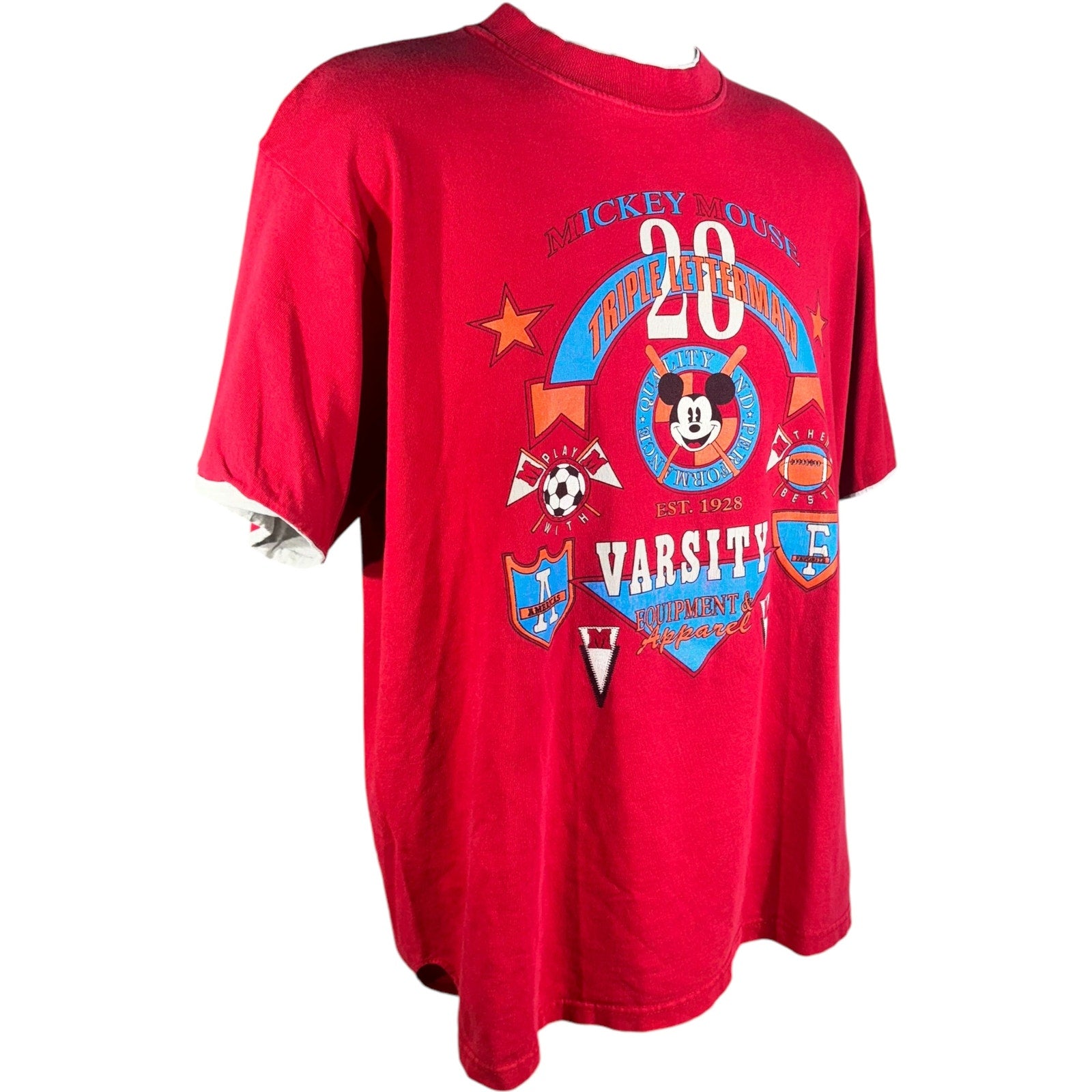 Vintage Disney Mickey Mouse Varsity Apparel Tee