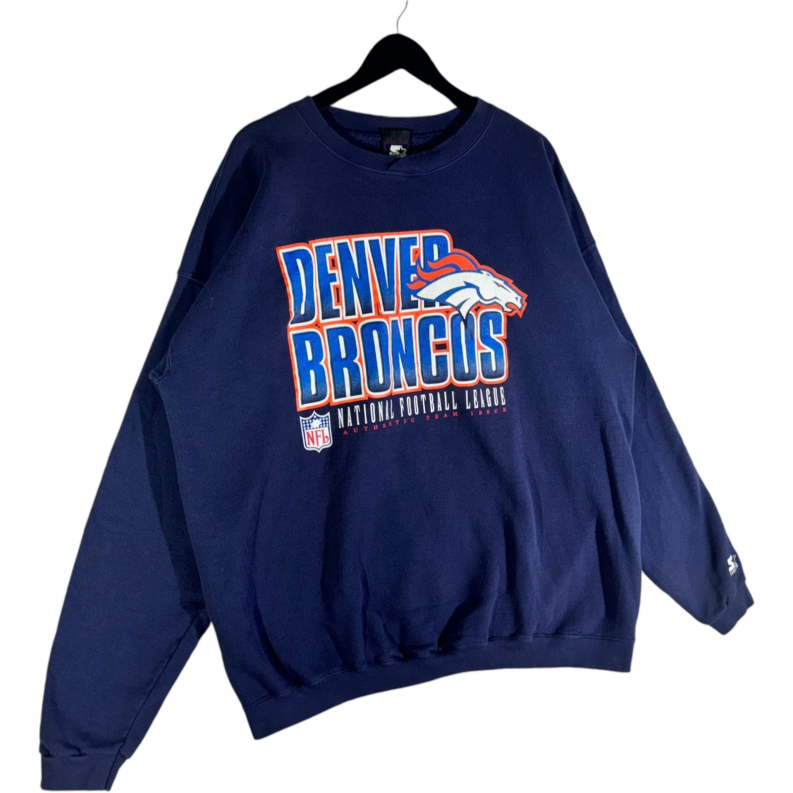 Vintage Starter Denver Broncos NFL Spellout Crewneck 90s