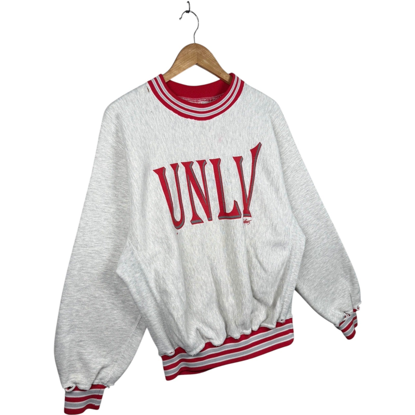 Vintage UNLV Striped 90s Style Crewneck