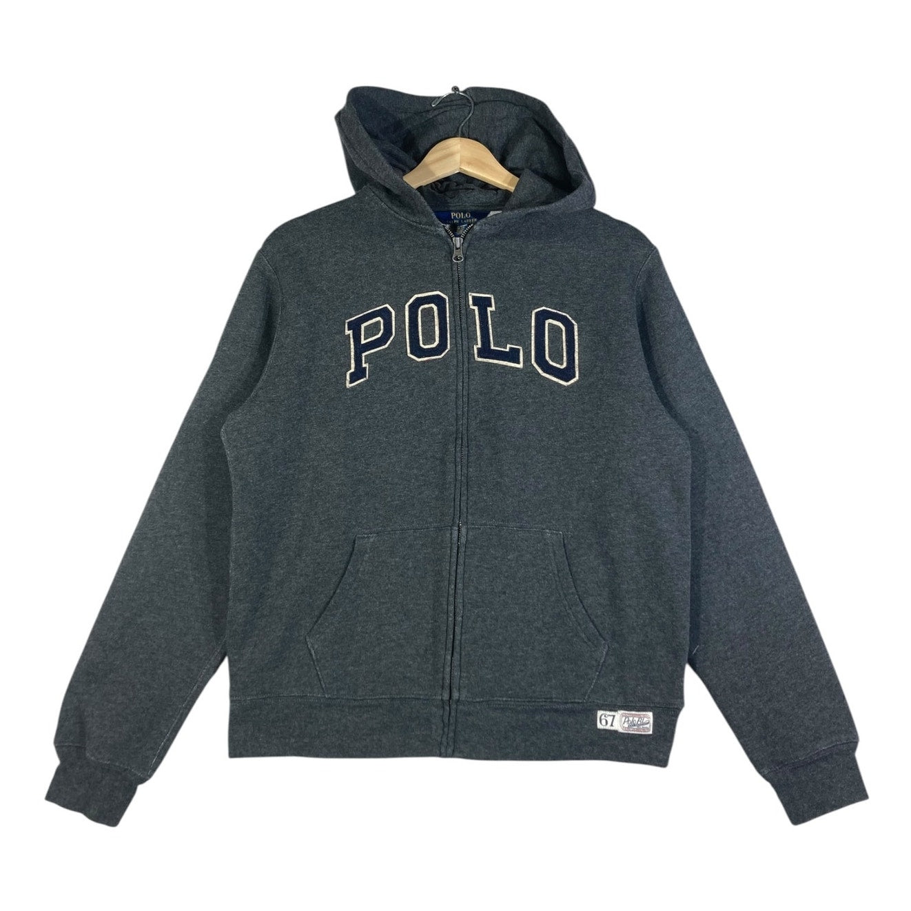 Vintage Polo Ralph Lauren Embroidered Logo Full Zip Hoodie