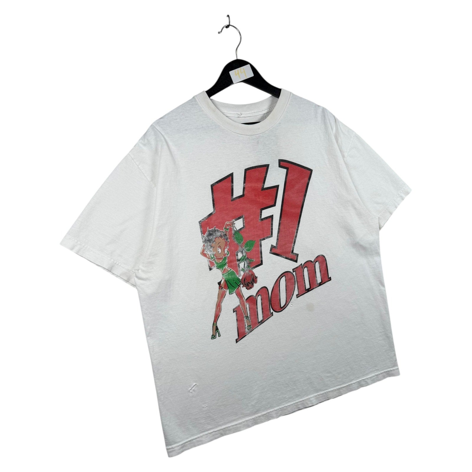 Vintage #1 Mom Betty Boop Style Cartoon Graphic T-Shirt