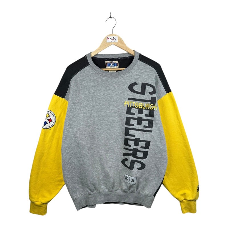 Vintage Starter Pittsburgh Steelers NFL Colorblock Crewneck