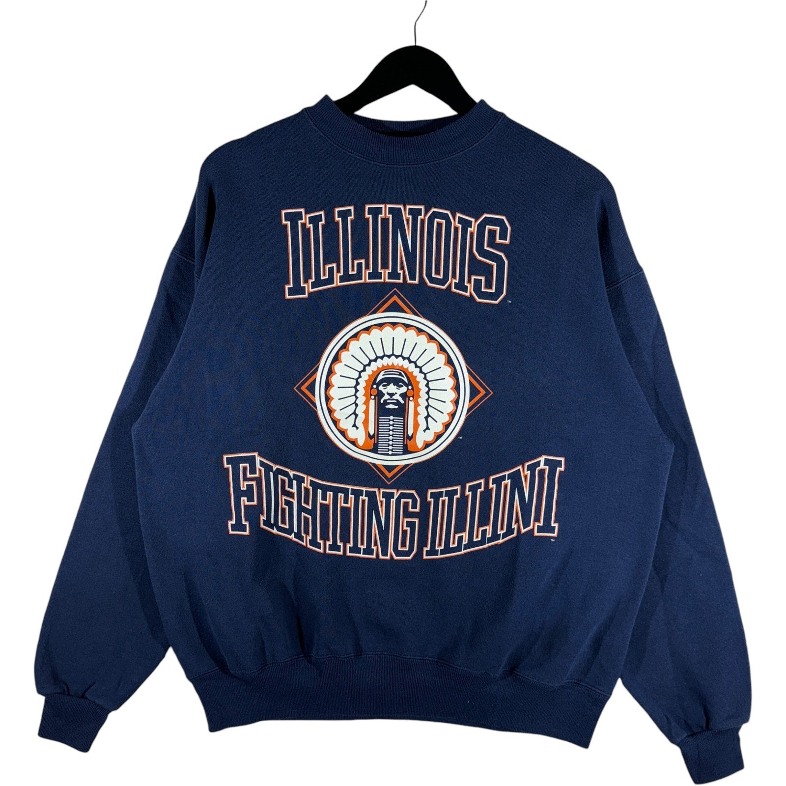 Vintage University Of Illinois Logo Crewneck