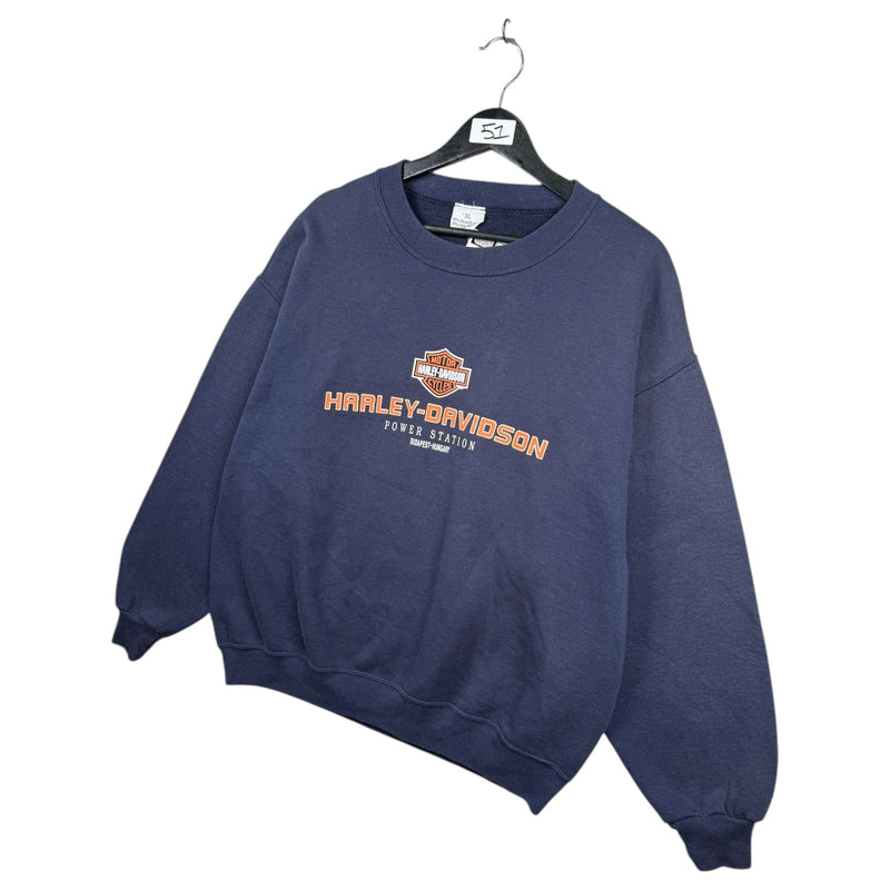 Vintage Harley Davidson Motorcycles Power Station Sweatshirt Crewneck