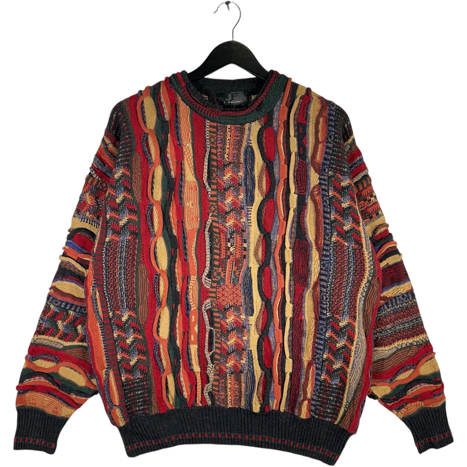 VTG M factory Street Scenes Coogi Style Sweater