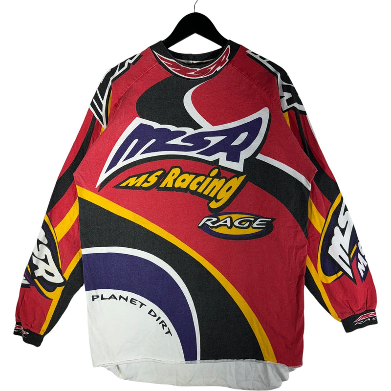 Vintage Dirt Bike Racing AOP Long Sleeve