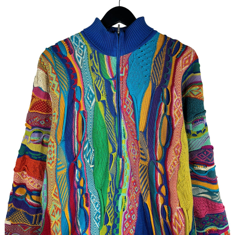 Vintage Coogi 3D Knit 1/2 Zip Sweater