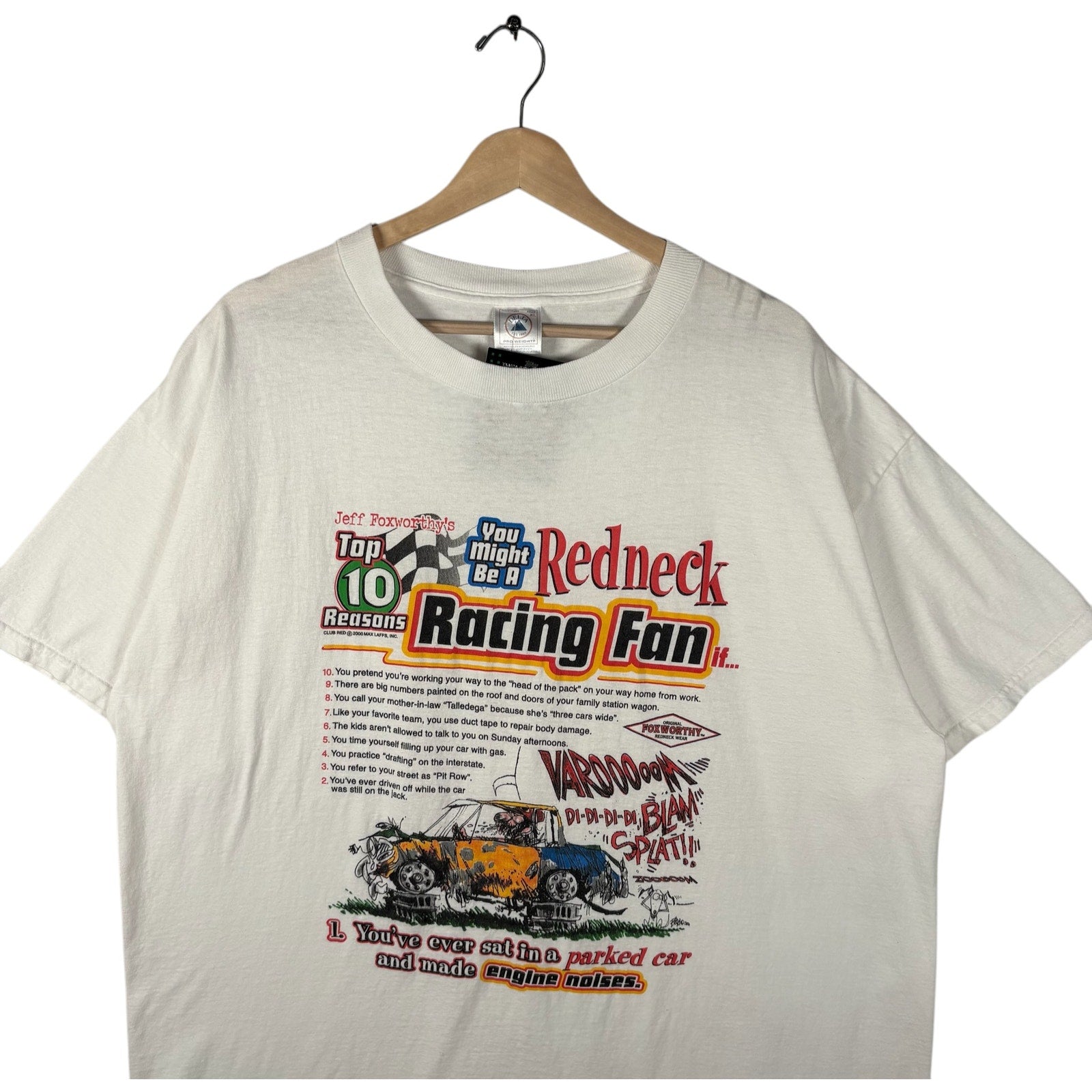 Vintage Redneck Racing Fan Top 10 Reasons Humor Novelty Tee