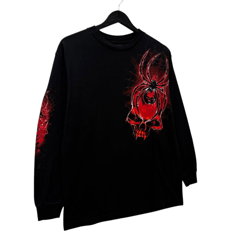 Vintage Hot Leathers Spider Web Skeleton Long Sleeve