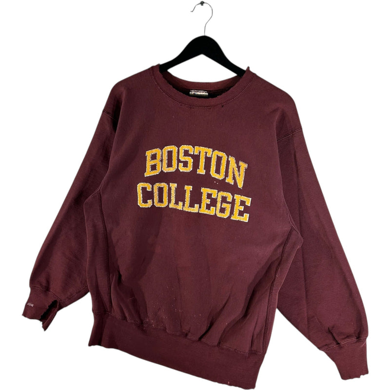 Vintage Champion Reverse Weave Boston College Spellout Crewneck