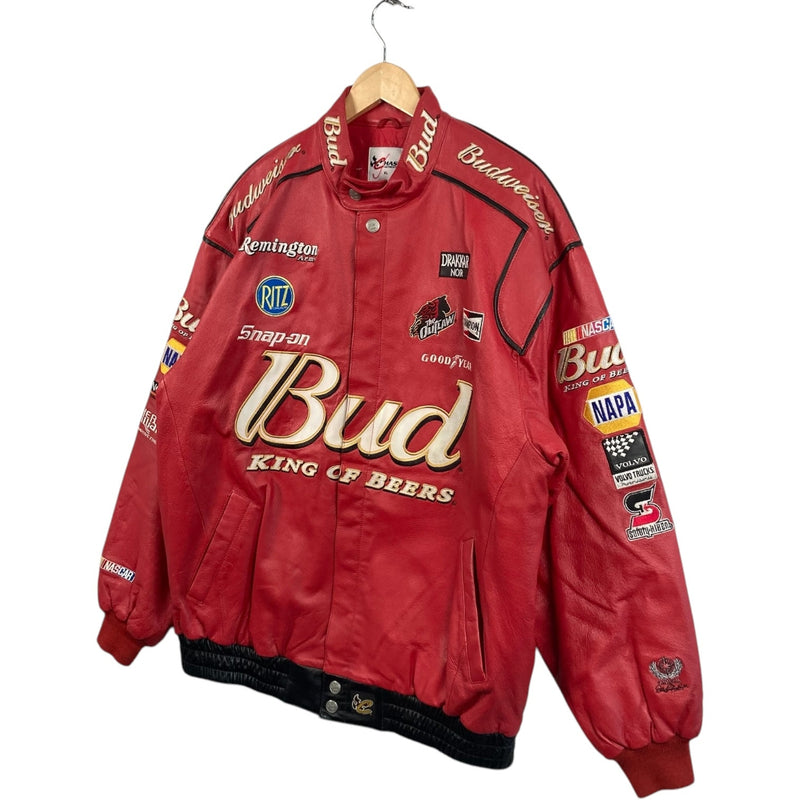 Vintage Budweiser Patches Racing NASCAR Bomber Jacket