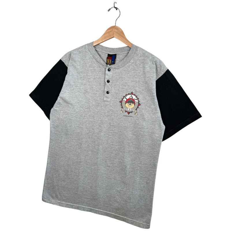 Vintage Looney Tunes Taz Travel & Safari Henley T-Shirt