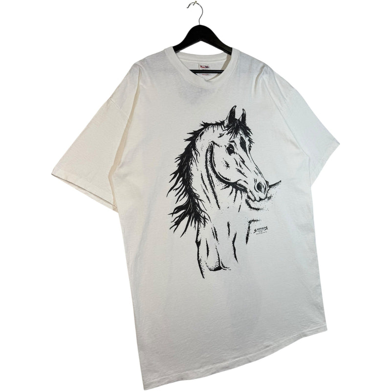 Vintage Horse Front & Back Art Nature T-Shirt