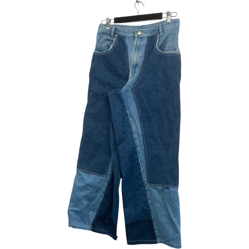 Vintage Cut & Sew Wide Leg Denim Jeans 30 x 28