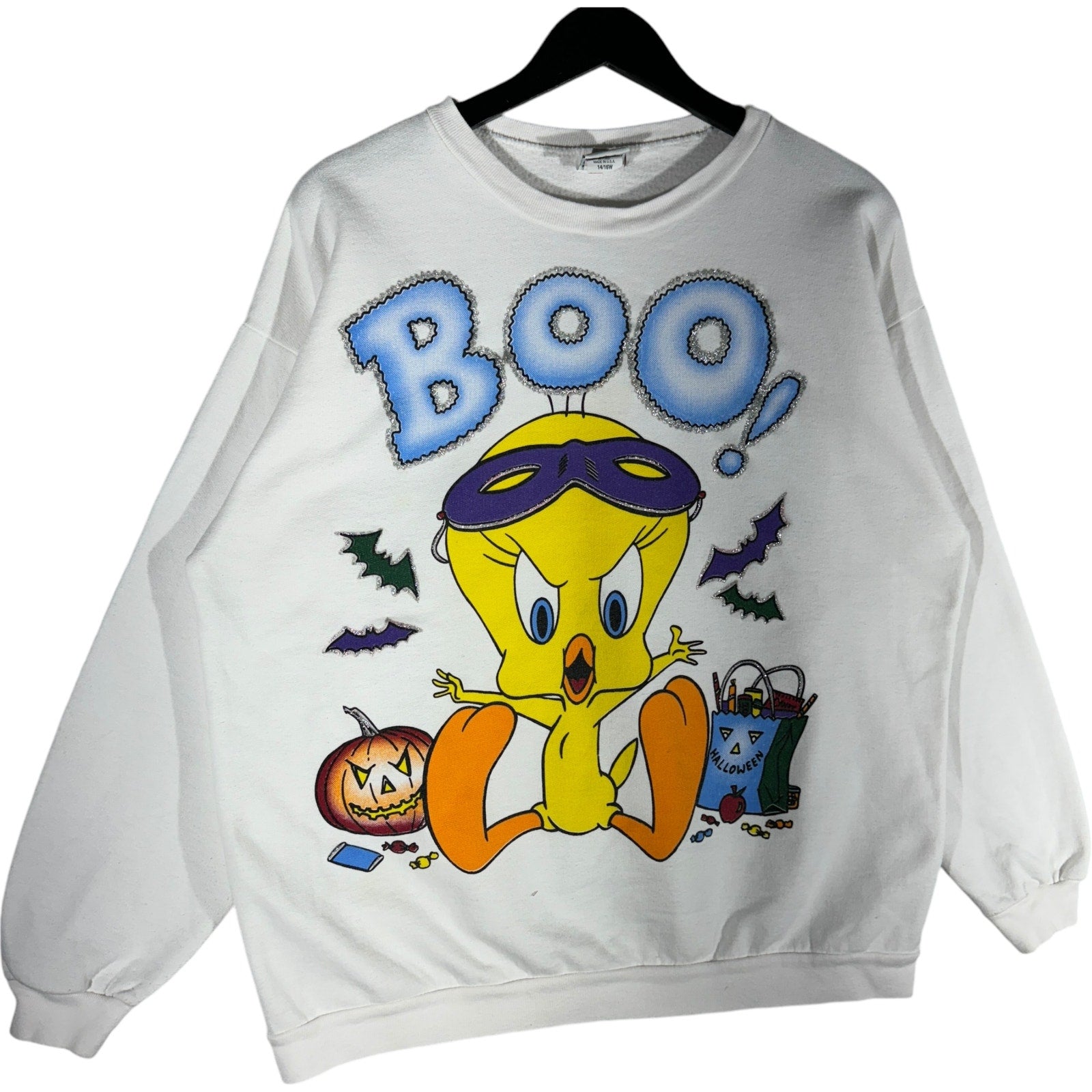 Vintage Tweety Bird Looney Tunes Halloween Crewneck