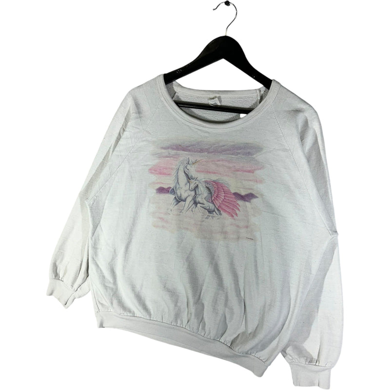 Vintage Pegasus Unicorn Fantasy Art Crewneck